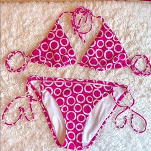 Victoria’s Secret String Bikini, Hot Pink Bubbles